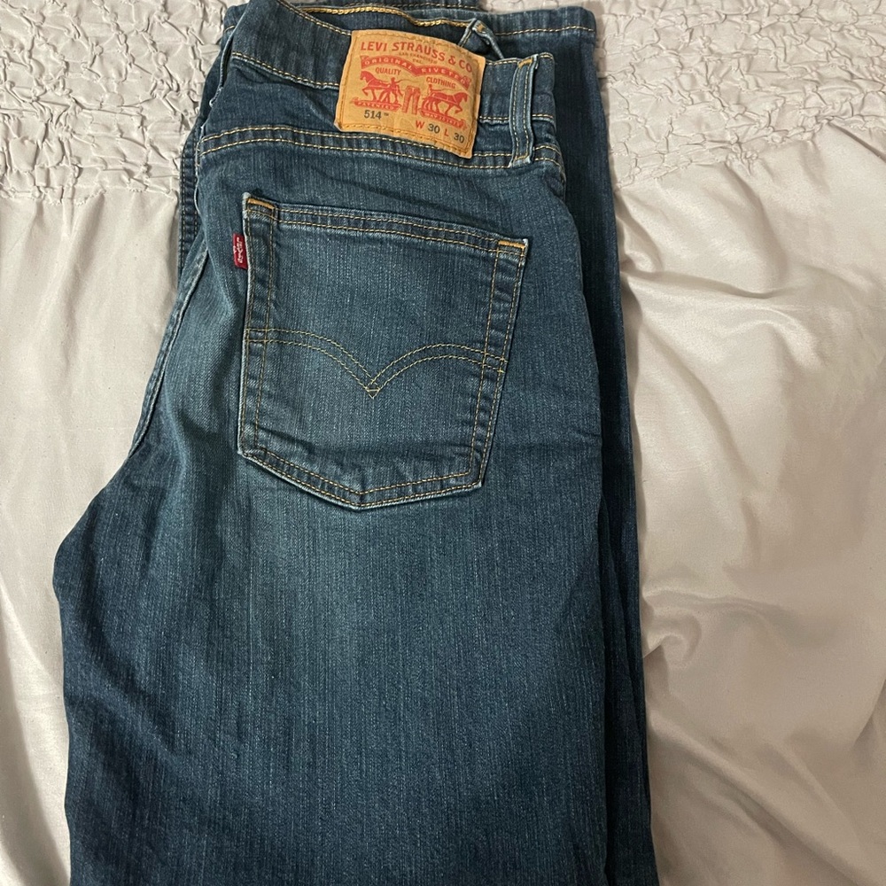 Levi 514 30x30 Straight Leg Fit Blue Used Pair Jeans